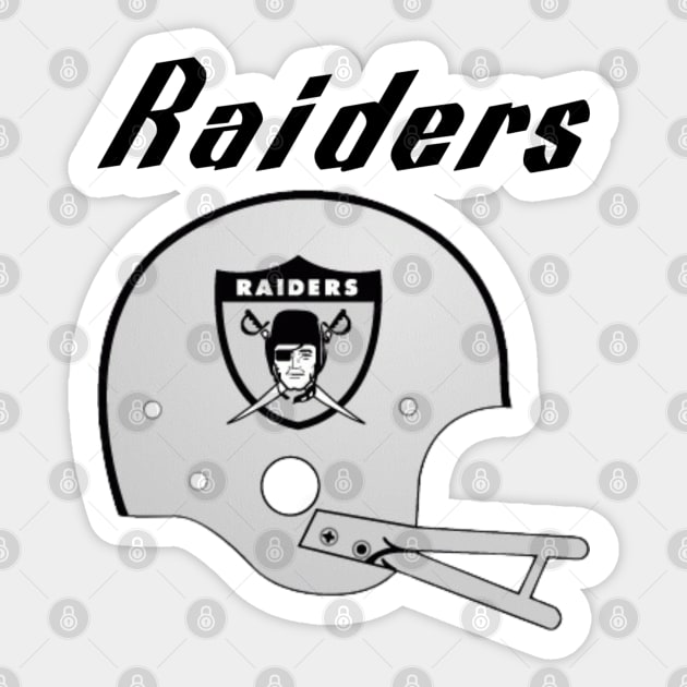 Vintage Raiders Football Helmet Sticker by capognad